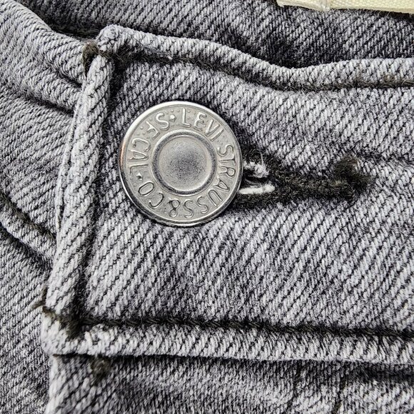 Levi's Jeans Womens 18W Gray Stretch Denim Button Fly Ribcage Straight Ankle - Picture 4 of 15